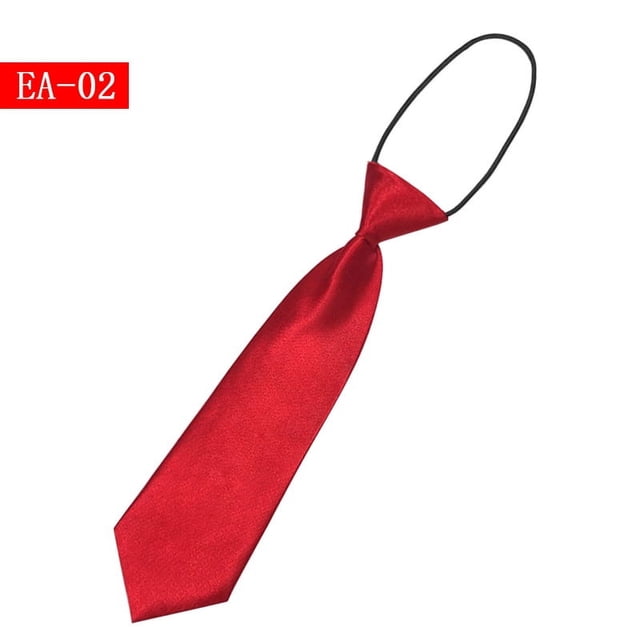 Corbata pequeña de color liso para niños, cinturón elástico corto de color liso para niños y niñas, para estudiantes de primaria