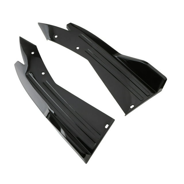 relayinert Rear Bumper Spoiler Duckwing Diffuser Wing Side Skirt Lip Protector Set Side Skirt Lip Decoration black