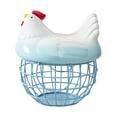 thumbnail image 2 of Qonioi Ceramic Storage Basket with Chicken Lid, Kitchen Fruit Egg Container 20-25 Capacity, Household Living Room Organizer, 2 of 4