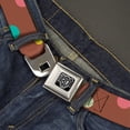 thumbnail image 2 of Buckle-Down Belt, Seatbelt Buckle Belt, Dots Brown Multi Pastel, Youth 22 to 32 Inches, 2 of 9
