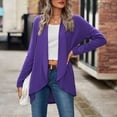 thumbnail image 4 of LOVZFMLL Cardigan pour Femmes Mode Cardigan à Manches Longues Uni Ample Haut Veste en Tricot Hauts, 4 of 8