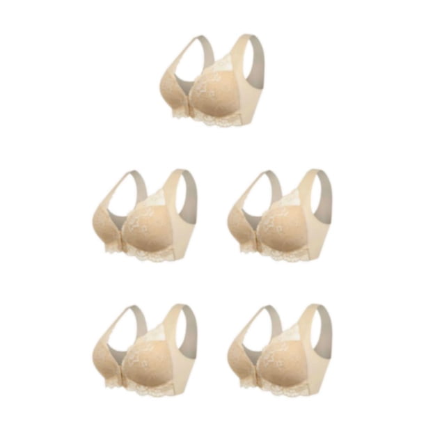 Minnieouse Sujetador deportivo de cierre frontal Beauty Comfort Up Seamless No Trace, Sujetador de encaje cómodo informal para mujer. Color Type2 NO2