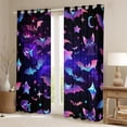 thumbnail image 2 of Homewish Boys Girls Kawaii Bats Cats Whale Black Out Curtains,Galaxy Starry Sky Curtains Pack of 2 (42x63 Each),Abstract Gradient Stars Print Bedroom Curtains,Lightweight Room Decor, 2 of 6