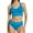 Blue-01, variant on DISKEBUISS Women's Bikini Summer Strap Sporty Bathing Suit High Cut Swimsuit for Beach Outings