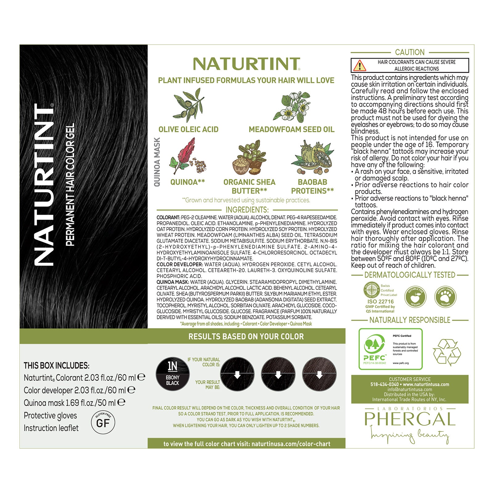 Naturtint Permanent Hair Color 1N Ebony Black - image 3 of 7