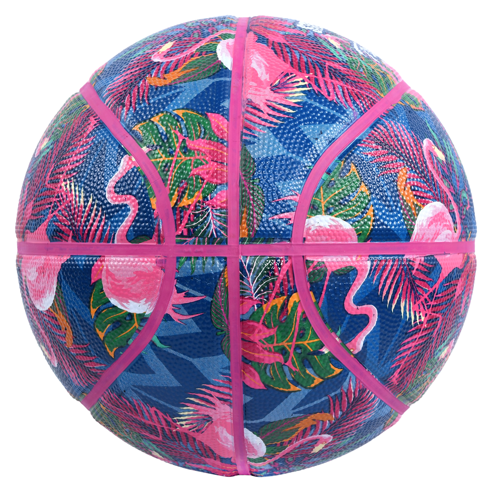 Sterling Athletics Tropical Flamingo Superior Grip Indoor and Outdoor Basketball, Size 6 Women's and Youth 28.5 In.