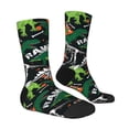 thumbnail image 2 of Goofa Dinosaur Skeleton Printed Men's Crew Socks, Soft Durable Breathable Moisture-Wicking with Odor Control Cotton socks, 2 of 9