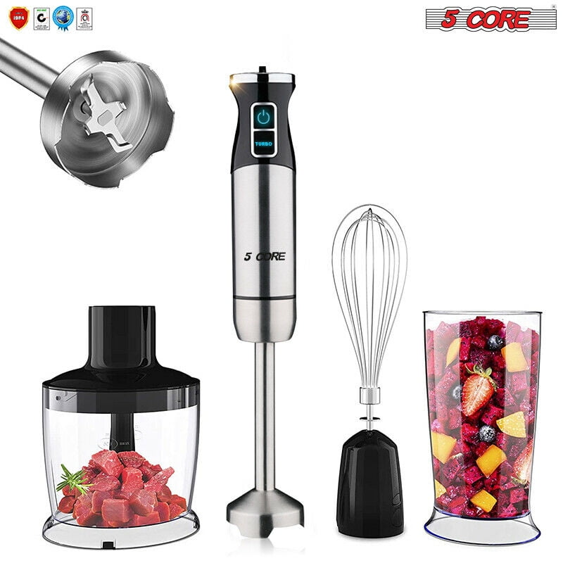 5 Core 5 In 1 Hand Held Blender Stick 500W Immersion 2 Speed 8 Modes