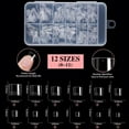 thumbnail image 1 of 120 Half Cover Almond Fake Nails, Matte Pre-Acrylic Tips, Extra Short, 1 of 8