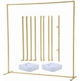 thumbnail image 1 of Royalbelle 8.2 x 8.2 FT Gold Arch Backdrop Stand, Square Balloon Arch Stand, 1 of 8