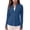 Navy, variant on Quarter Zip Pullover Women Shirt Long Sleeve Athletic Running Tops Thumb Hole Sun Protection Quick-drying