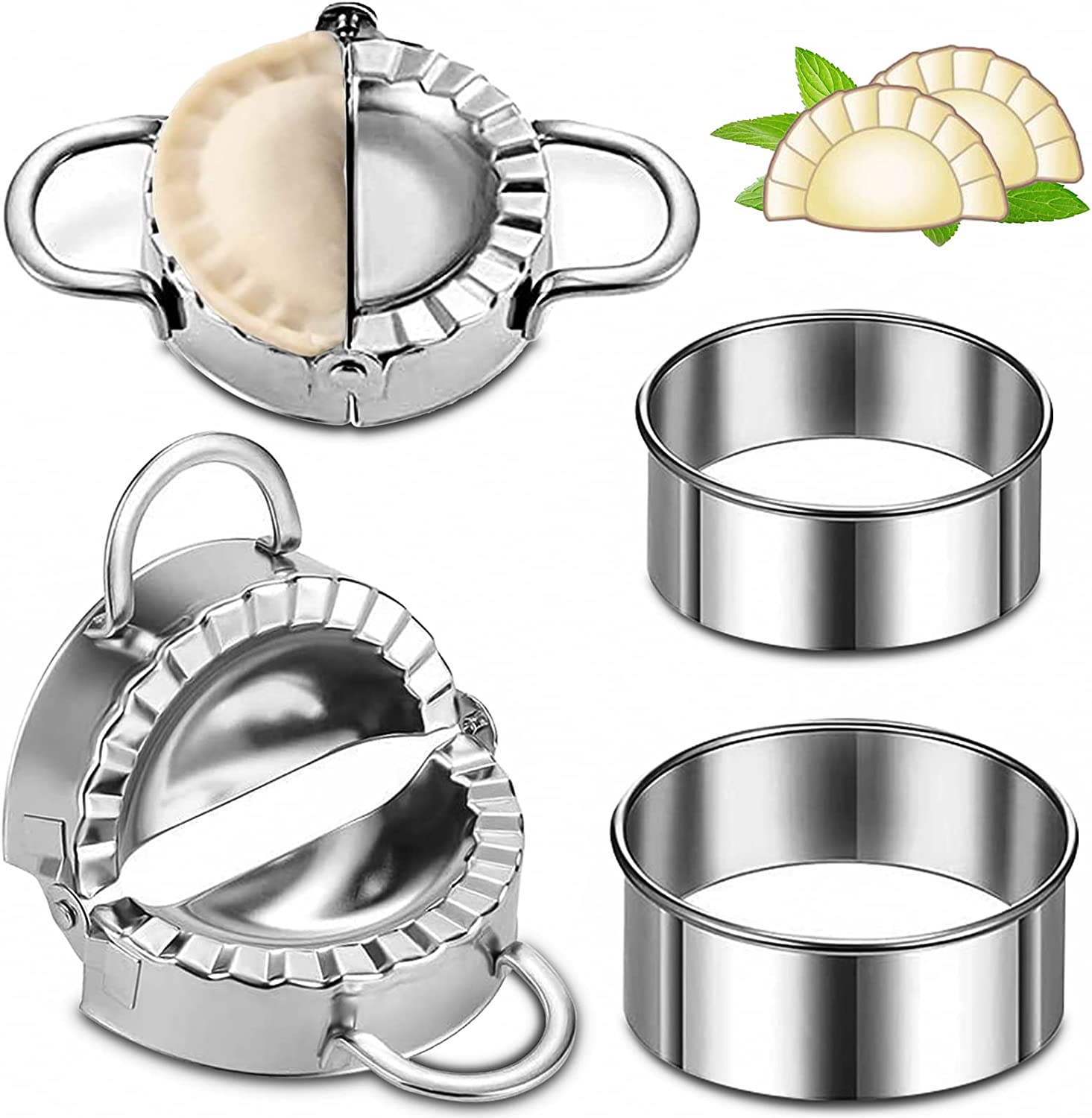 Dumpling Press,Ravioli Maker Stainless Steel Dumplings Molds for