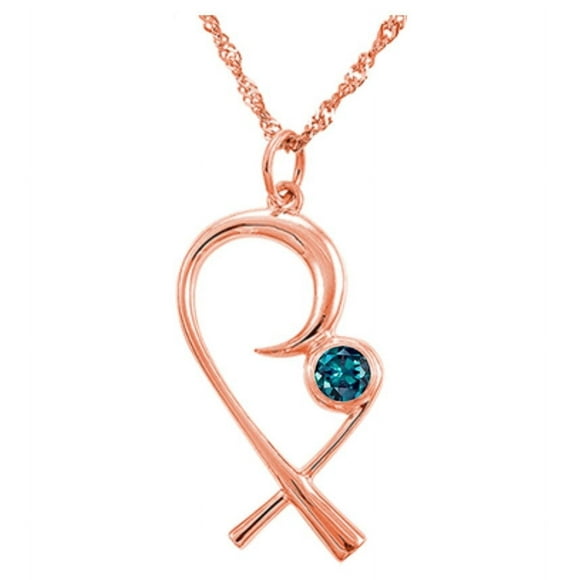 The Mommy Pendant in 925 Sterling Silver with Color Changing Alexandrite Gemstone June Birthstone