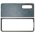 thumbnail image 3 of Funda de cuero para Galaxy Z Fold 3, plegable, antipolvo, color verde oscuro, 3 of 14