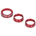 thumbnail image 3 of Cover 3pcs Air Conditioning Button Rings Headlight Knob Trims Decoration Fit For   2015-2020, 3 of 8