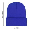 thumbnail image 4 of Solid Color Knit Beanie, Stretchable Winter Cap, Unisex Acrylic Stocking Hat, All-Season Beanie, Outdoor Sports Cap, Casual Everyday Beanie, Soft Stretch Knit Hat - Blue, 4 of 7