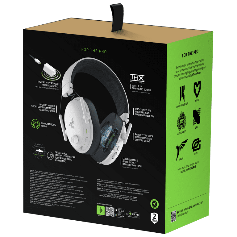 Razer BlackShark V3 Wireless Esports Headset, White - Walmart.com