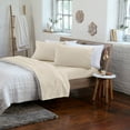 thumbnail image 2 of Great Bay Home Turkish Cotton Solid Flannel Sheet Set  (California King, Taupe), 2 of 6