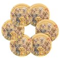 thumbnail image 2 of Haosy Set of 6 Drink Woven Coaster with Holder Heat Resistant Non-Slip Bar Coasters 4 Inches Cute Dogs with Happy and Joyful, 2 of 7