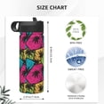 thumbnail image 4 of Sikiie Hawaii Palms Print 18OZ Insulated Straw Cup, Portable Leak-proof Sports Water Bottle, Stainless Steel Water Cup Suitable for Home and Outdoor, 4 of 8