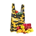 thumbnail image 3 of Shopping Bag 17.5×4.5×15in Crack Resistant Waterproof Super Large Capacity Reusable Extended Handle Can Be Carried Or One Shoulder Vector Camouflage Pattern Yellow_3, 3 of 8