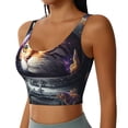 thumbnail image 2 of Pofeuu Astronaut Cat Print Sports Bra for Women Sexy Vest Yoga Running Gym Fitness Crop Bras Tops-Medium, 2 of 8