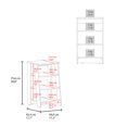 thumbnail image 6 of Linen Cabinet 29.7"H, Four Shelves, Vertical, White White + Solid Wood+MDF + Engineered Wood, 6 of 7
