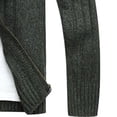 thumbnail image 3 of XMMSWDLA Deals Clearance Mens Plus Top Solid Color Casual Stand Collar Knit Cardigan Sweater Jacket, 3 of 4