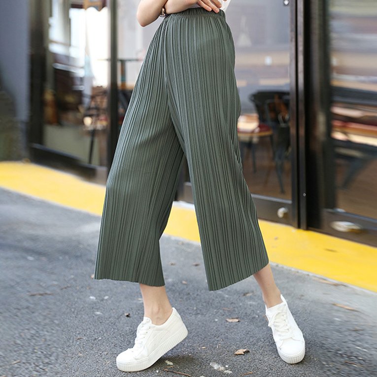 Pleated Pants Korean Style Loose High 