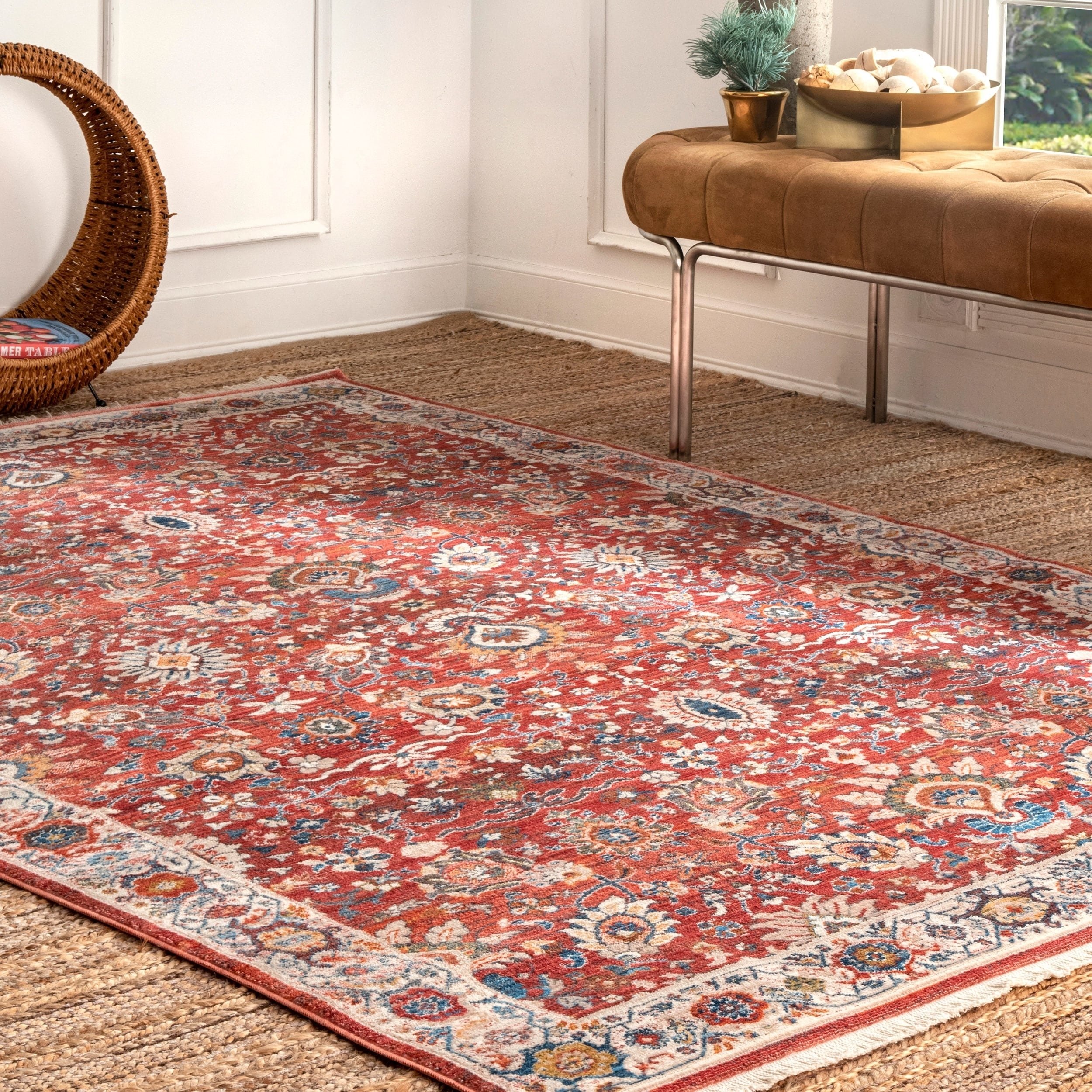 nuLOOM Vintage Heather Garden Tassel Area Rug or Runner
