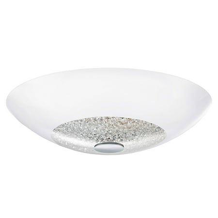Eglo USA Ellera 9271 Opal Glass and Crystals Semi-Flush Mount