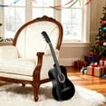 thumbnail image 4 of SuperDeal 38-Inch Round Shoulder Acoustic Guitar Kit 6 Strings Full Size Classic Beginners Children Adults All-Solid Wood with Carrying Case, Strap, Tuner and Pick, Black, 4 of 13