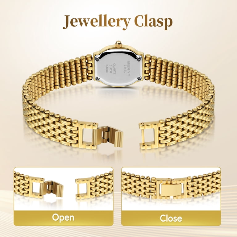 Women\'s Gold Black Analog Quartz Oval Waterproof Vintage Bracelet Luxury Watch Vintage Women main image 3
