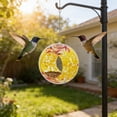thumbnail image 6 of Gumesh Stained Glass Hummingbird Feeder,Circular Outdoor Hanging Bird Feeder for Garden, Patio, Yard Decor, Handmade Pendant Feeder with Reservoir (Multicolor), 6 of 6