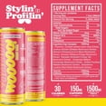 thumbnail image 5 of Wooooo! Energy Ric Flair Sparkling Adaptogenic Mushroom Energy Drink | Natural Antioxidants & Nootropics | Lion’s Mane & Cordyceps | 150mg Caffeine | 12 Pack (Strawberry Banana), 5 of 6