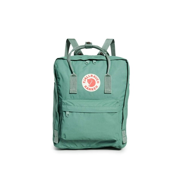 Mochila Fjällräven Kanken de lona lisa verde escarcha para mujer