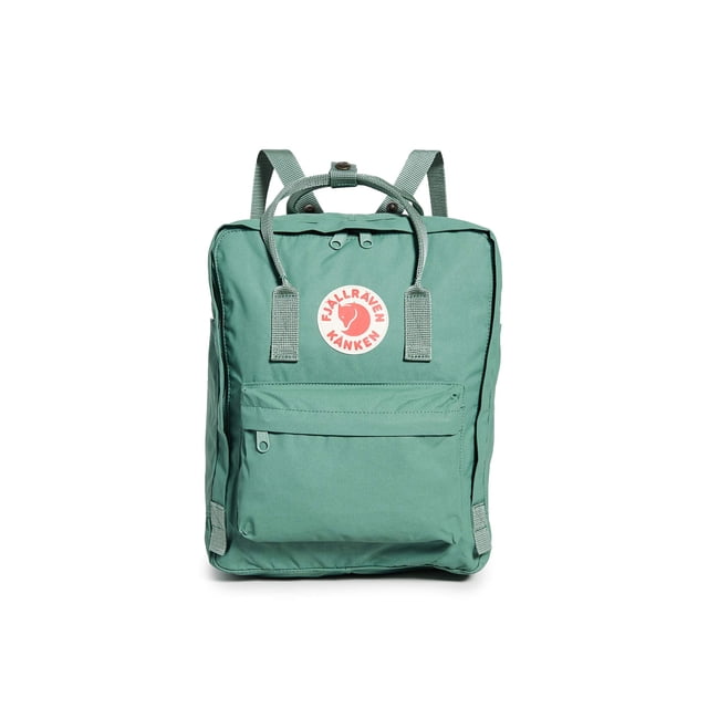 Mochila Fjällräven Kanken de lona lisa verde escarcha para mujer