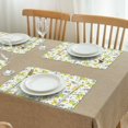thumbnail image 3 of Yellow Fruit Placemats Set Of 4, Flax Machine Washable Durable Linen Table Mats, Heat Resistant Wrinkle Free Place Mats for Dining Table, Tropical Lemon Garden Design Perfect for Citrus Enthusiasts, 3 of 6