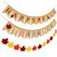 thumbnail image 1 of Bandera de Feliz OtoñO Bandera de Agradecimiento Bandera de Agradecimiento y Guirnalda de Hojas de OtoñO de Fieltro para Decoraciones de AccióN de Gracias de OtoñO, 1 of 5