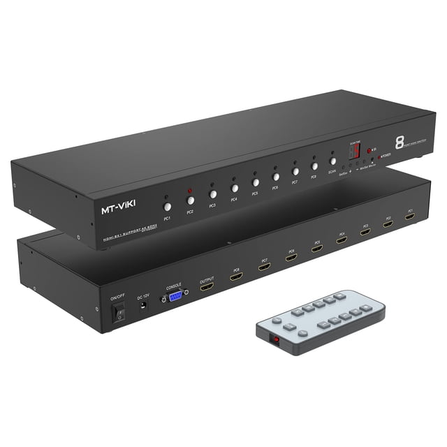 Conmutador HDMI MT-VIKI HD0801 8 puertos 8x1 4K @60Hz (4:4:4) en rack
