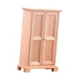 thumbnail image 3 of Armario de madera de imitación con puerta doble para dormitorio, armario a escala 1:12 Estilo A, 3 of 7