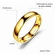 thumbnail image 2 of Anillo De Pareja De Titanio Liso De Acero Inoxidable Simple Xtellar dorado, 2 of 4