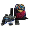 thumbnail image 3 of 13.5 x 16.5 Inch Halloween Pattern of Waterproof Drawstring Backpack with Shoe Compartment – Lightweight Dry Wet Separation Gym Bag for Men Women & Teens, 3 of 5