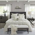 thumbnail image 3 of Essence Oversized Cotton Clipped Jacquard Comforter Set with Euro Shams and Throw Pillows, 3 of 3