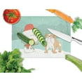 thumbnail image 2 of English Bulldog Snowman Christmas Glass Cutting Board Large, 2 of 2