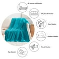thumbnail image 2 of Ultra Soft Fuzzy Plush Toddler Bed Blanket, Warm and Lightweight Fleece Stripes Crib Throw Blanket, 30" x 40", Turquoise, 2 of 5