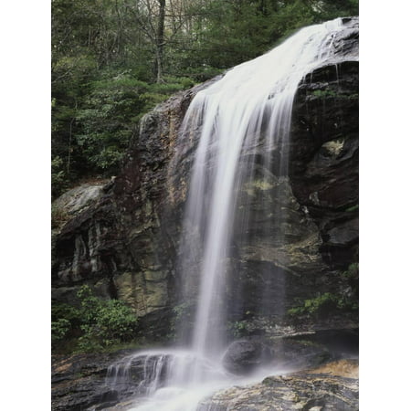 Great Smoky Mountains, a Waterfall Flows from the Forest Print Wall Art By Christopher Talbot