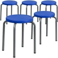 thumbnail image 1 of Flash Furniture Armless Stackable Stool Blue Set of 5 (5YK01BBL), 1 of 5