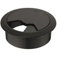 thumbnail image 2 of Pasacables para escritorio, diámetro 70 mm - Juego de 1 Pasacables de plástico negro - Hoja pasacables - Para mayor organización y visión general en el lugar de trabajo, 2 of 4