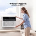 thumbnail image 4 of BaPiPro 12,000 BTU Smart Window Air Conditioner, WiFi & Tuya App Compatible, 6 Modes & 3 Fan Speeds, Cools Up to 550 Sq. Ft., White, 4 of 8